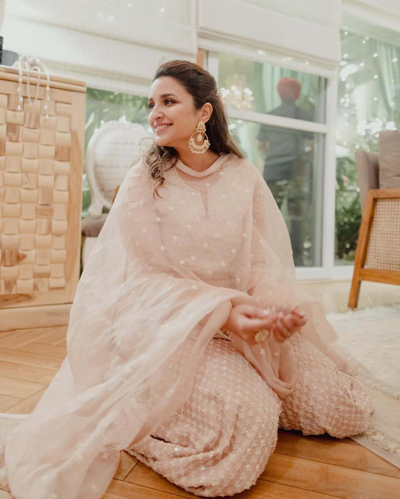 Elegance and beauty: Parineeti keeps it simple yet chic with her baby pink sharara